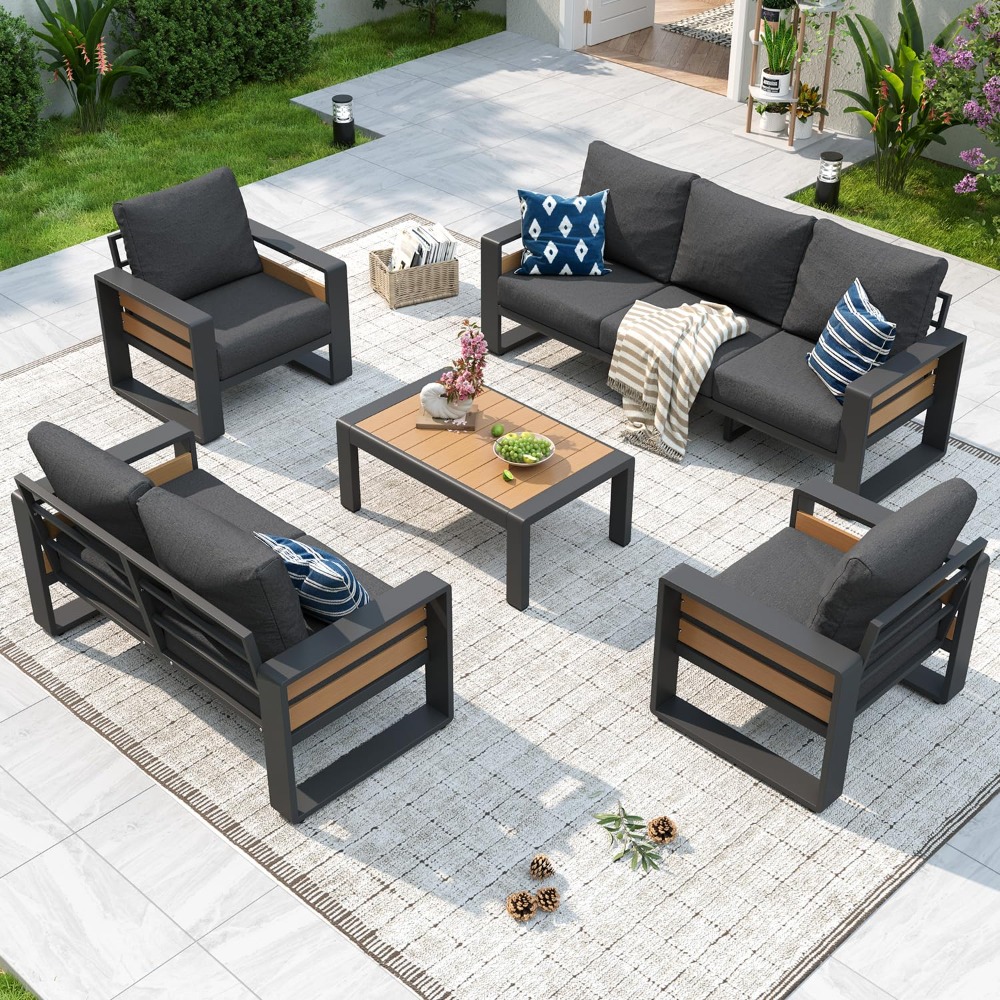 Outdoor Furniture Japanese Style - Aluminum Patio Furniture Set, 5 Piece