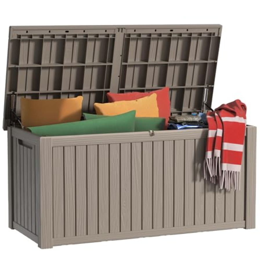Outdoor Furniture Grey - 200 Gallon outdoor storage box for