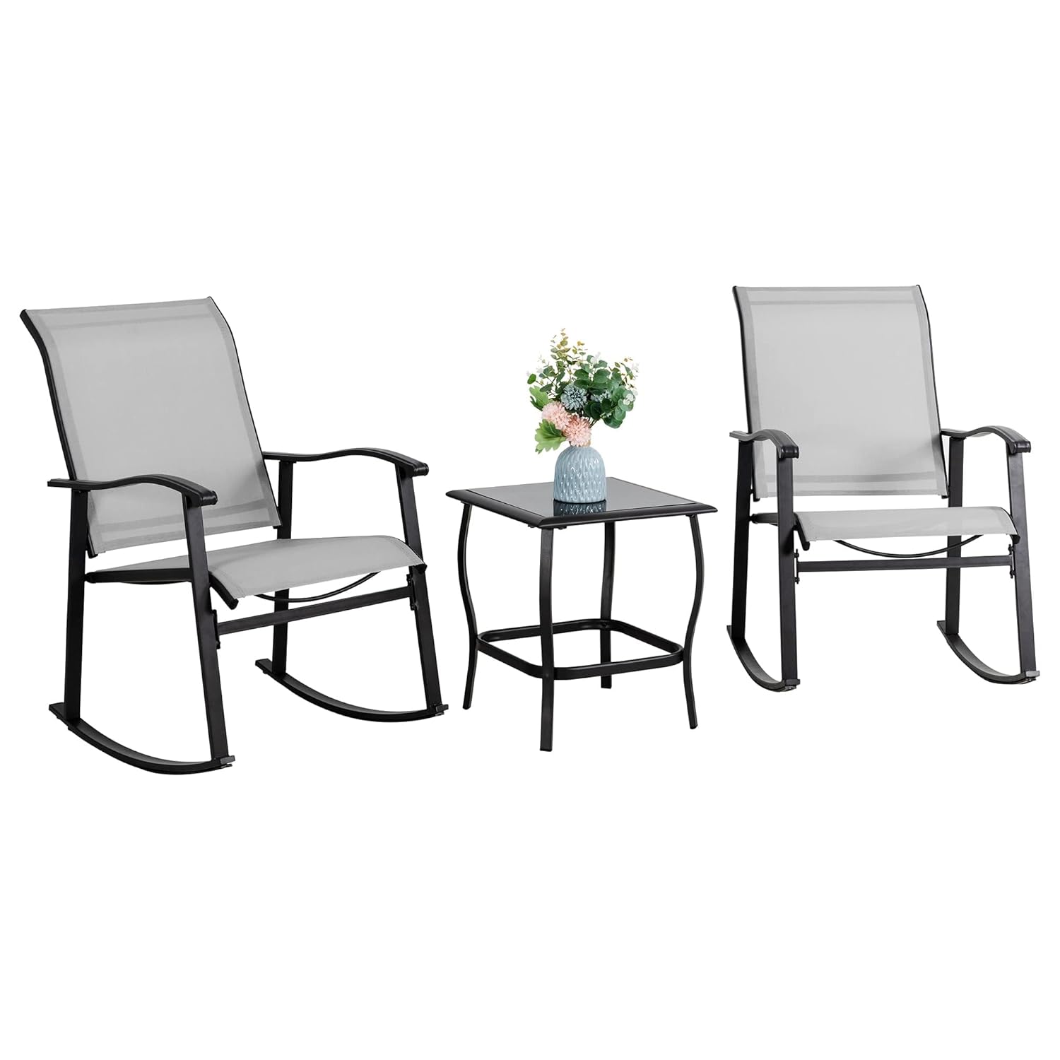 Outdoor Furniture Small - 3 Piece Outdoor Rocking Bistro Set,