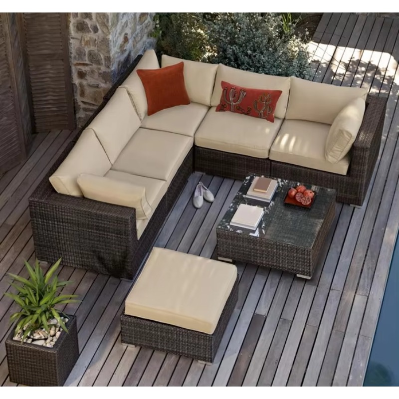 6 Seater Small Garden Sectiona - Outdoor Furniture Small 리뷰 및 가격