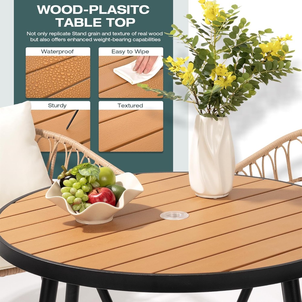 5 Pieces Patio Dining Set,All- - Outdoor Furniture Japanese Style 리뷰 및 가격