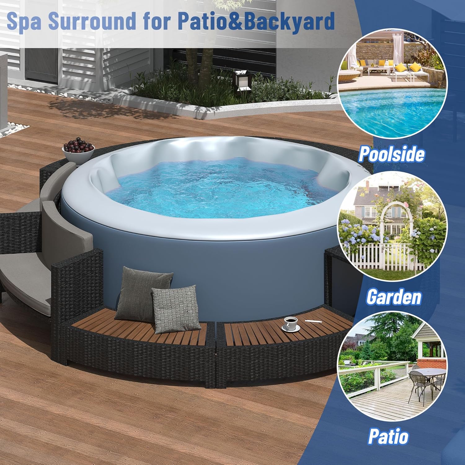 Rattan Patio Sofa Set with Sto - Outdoor Furniture Grey 리뷰 및 가격