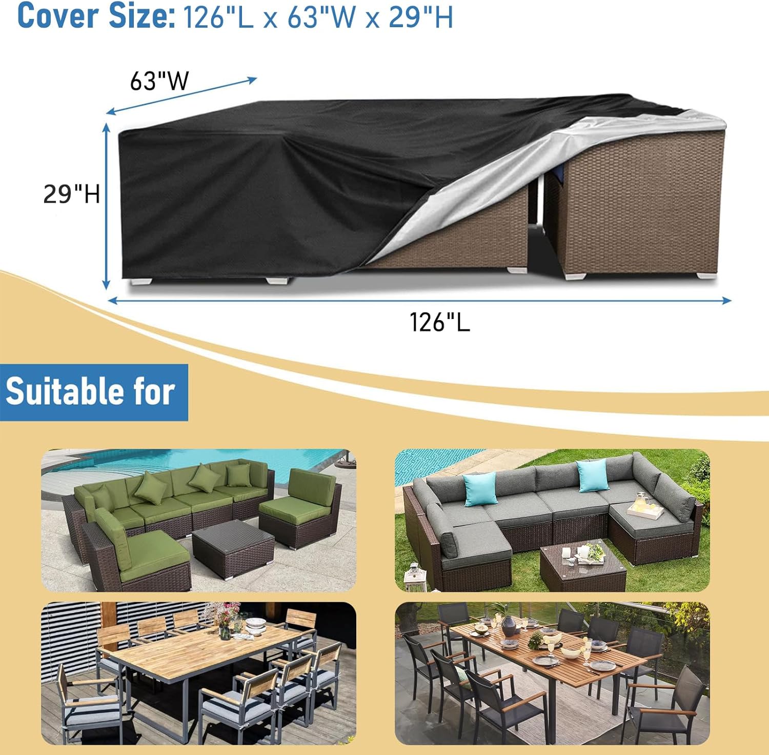 Heavy Duty Waterproof Patio Fu - Outdoor Furniture Covers Waterproof 리뷰 및 가격