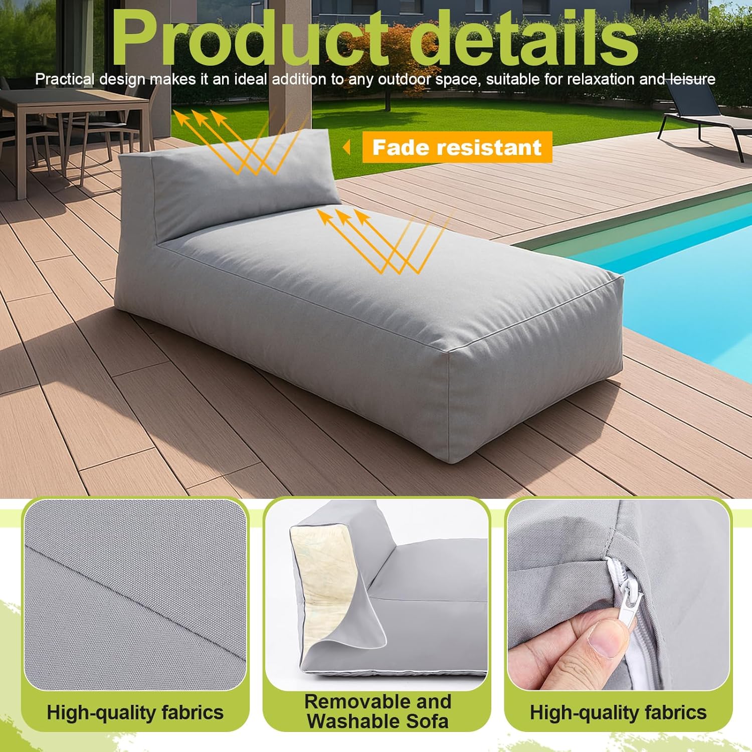 Outdoor Bean Bag Lounger Chair - Outdoor Daybed Sofa 리뷰 및 가격