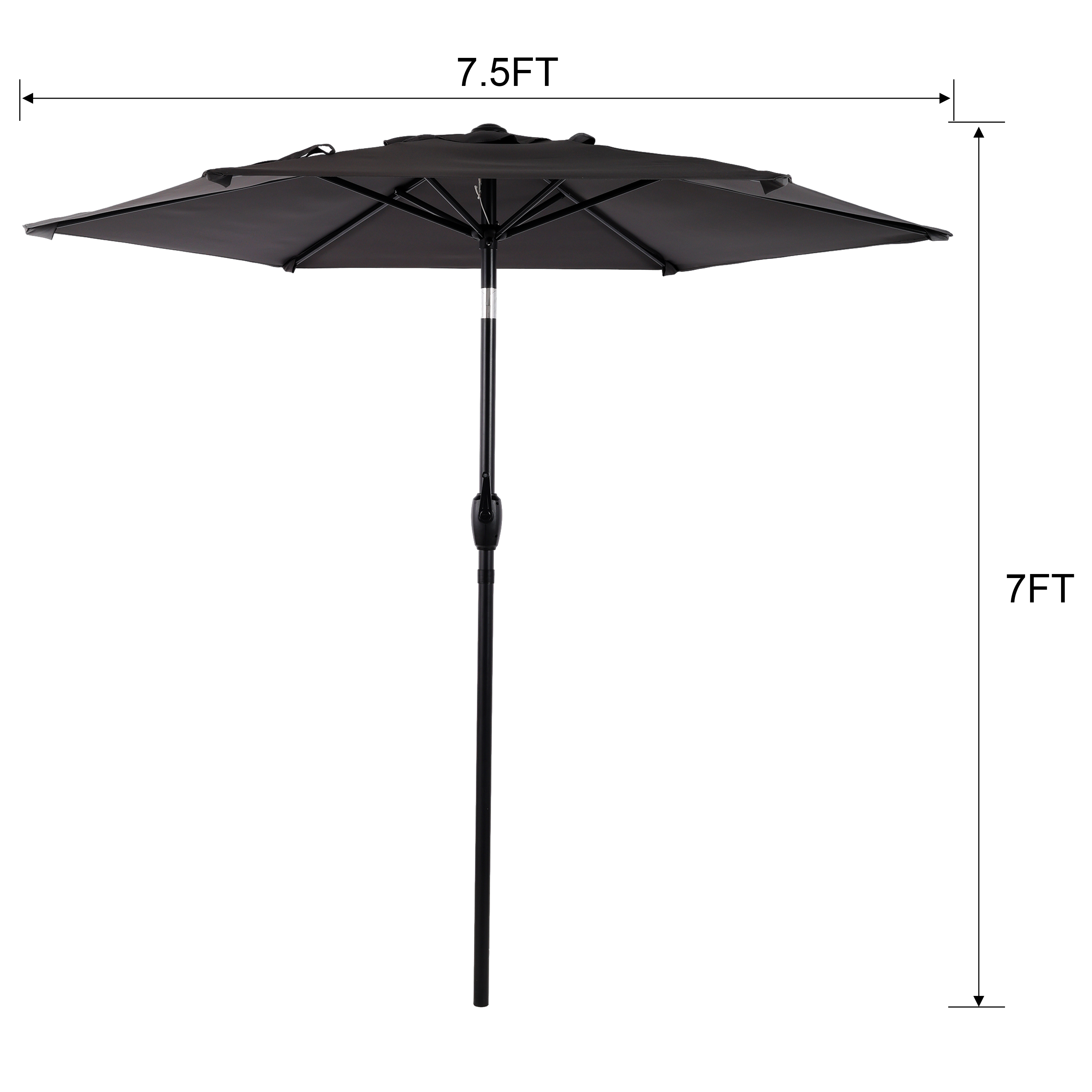 7.5ft Patio Umbrella Outdoor M - Outdoor Furniture Grey 리뷰 및 가격