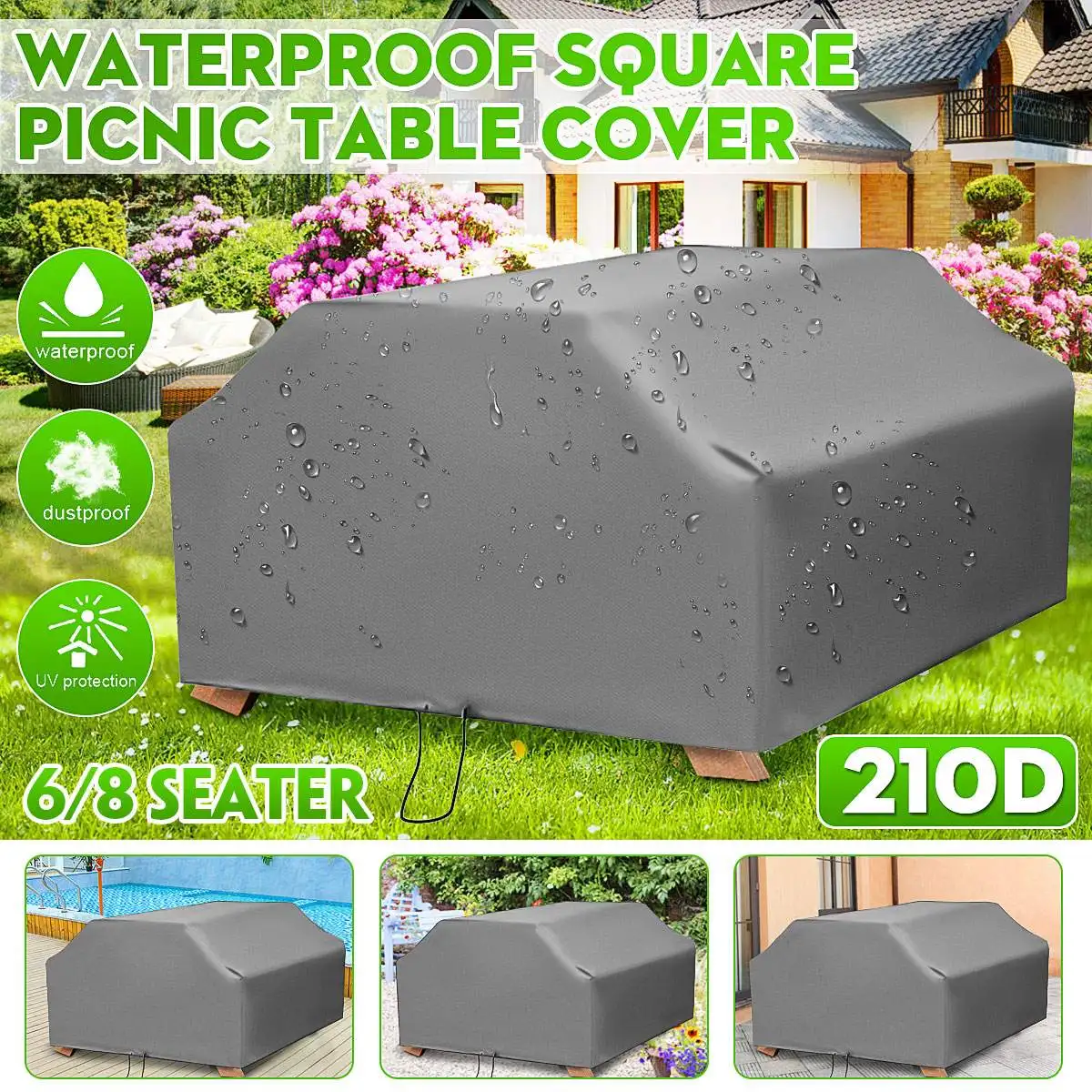 210D For 6/8 Seater Picnic Tab - Outdoor Furniture Grey 리뷰 및 가격