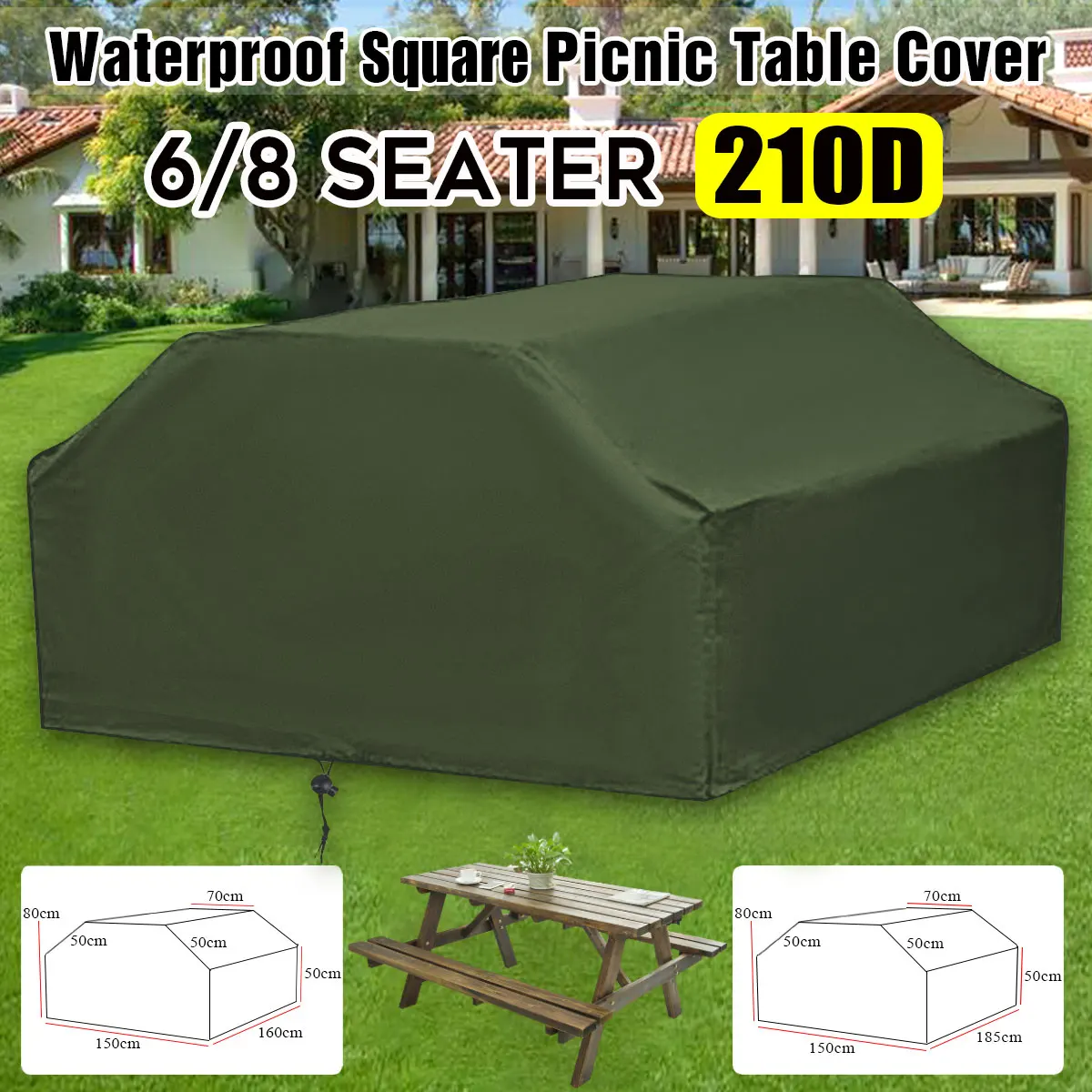 210D For 6/8 Seater Picnic Tab - Outdoor Furniture Grey 리뷰 및 가격
