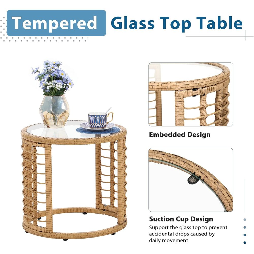 5-Piece Wicker Outdoor Furnitu - Outdoor Furniture Balcony 리뷰 및 가격