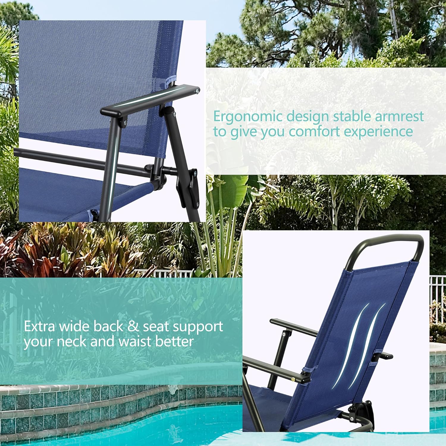 6 Pieces Folding Patio Dining  - Outdoor Furniture Small 리뷰 및 가격