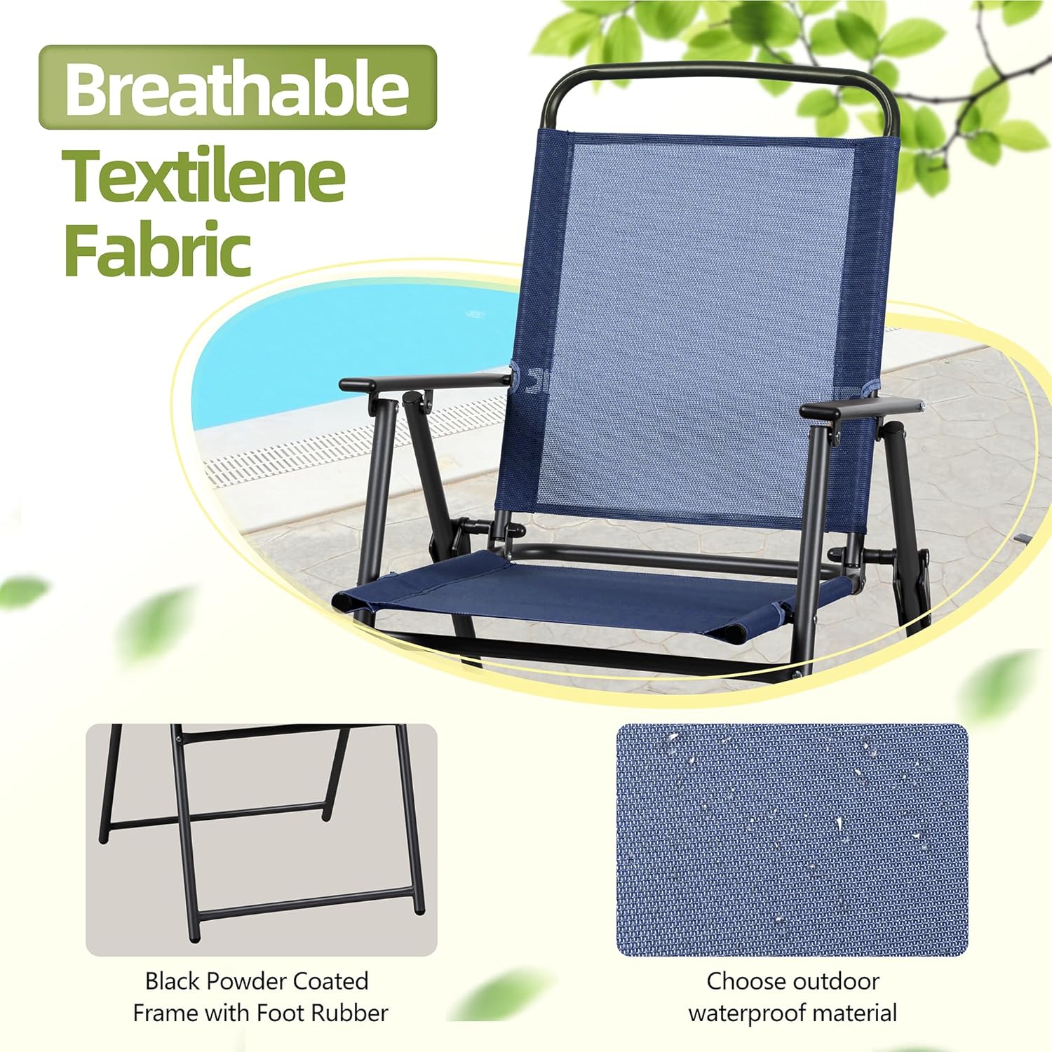 6 Pieces Folding Patio Dining  - Outdoor Furniture Small 리뷰 및 가격