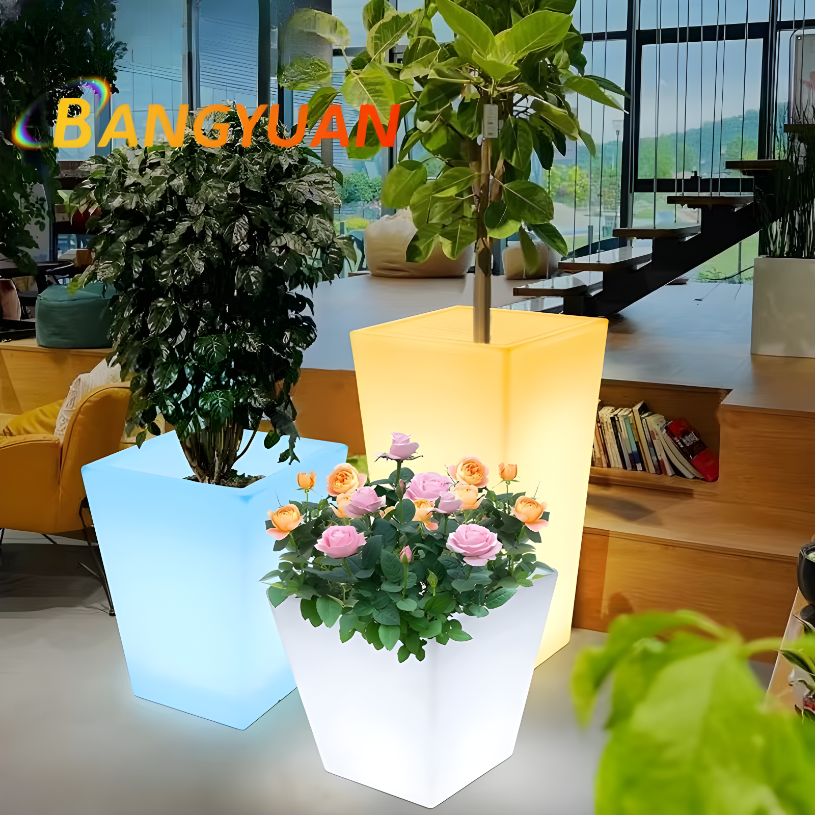 LED Glowing Garden Flower Pot  - Outdoor Furniture Balcony 리뷰 및 가격