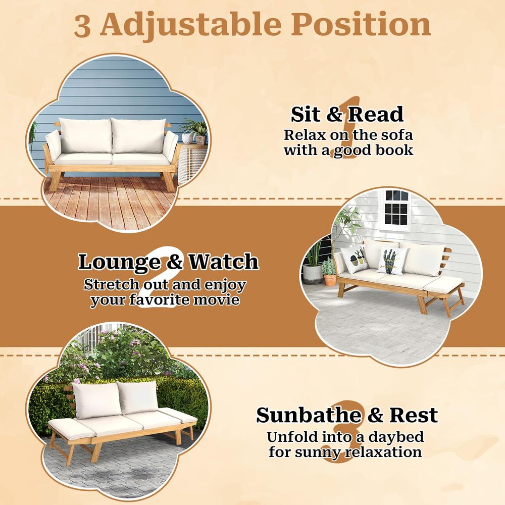 Patio Convertible Couch Sofa B - Outdoor Daybed Sofa 리뷰 및 가격