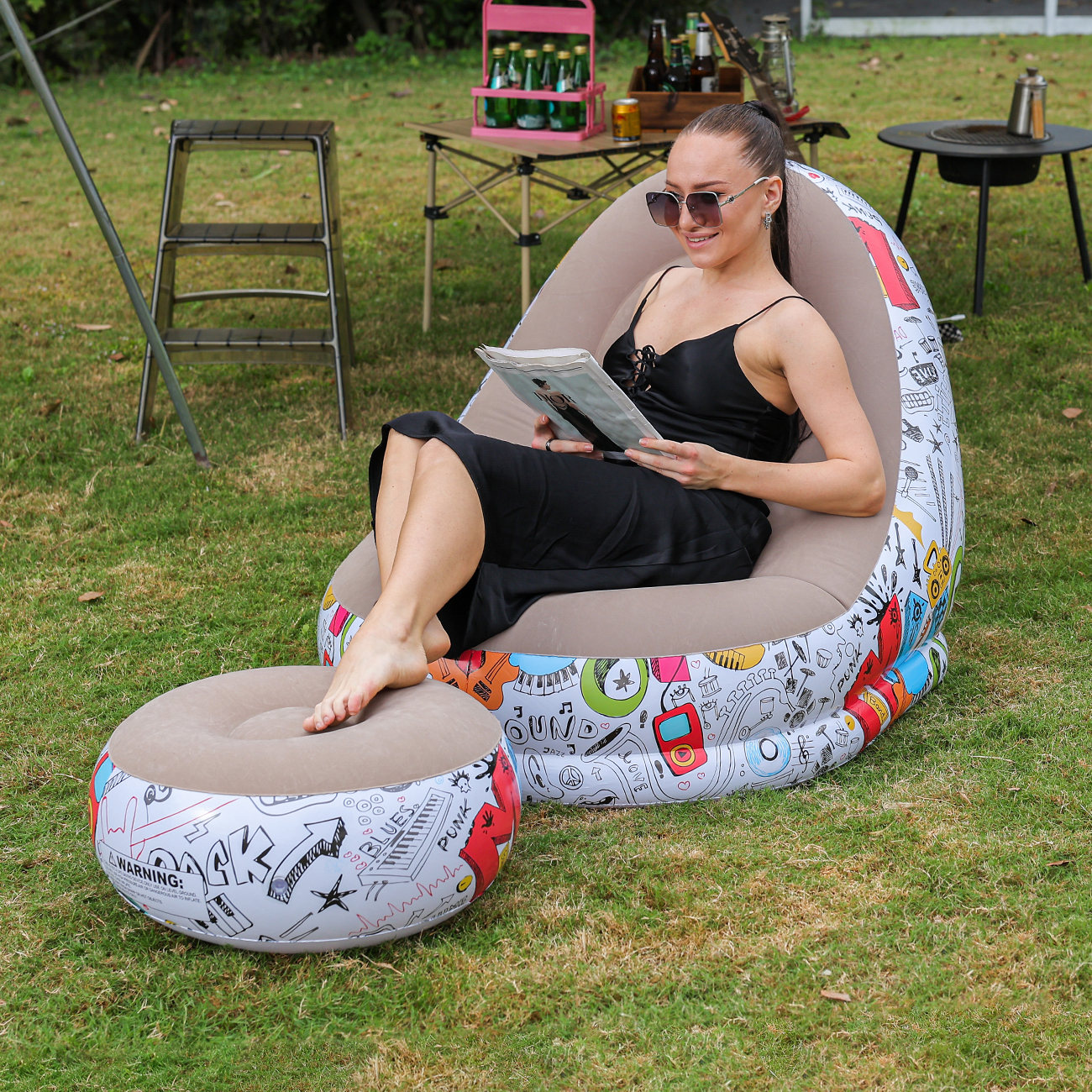 1PC Inflatable Lounger Chair w - Outdoor Furniture Small 리뷰 및 가격
