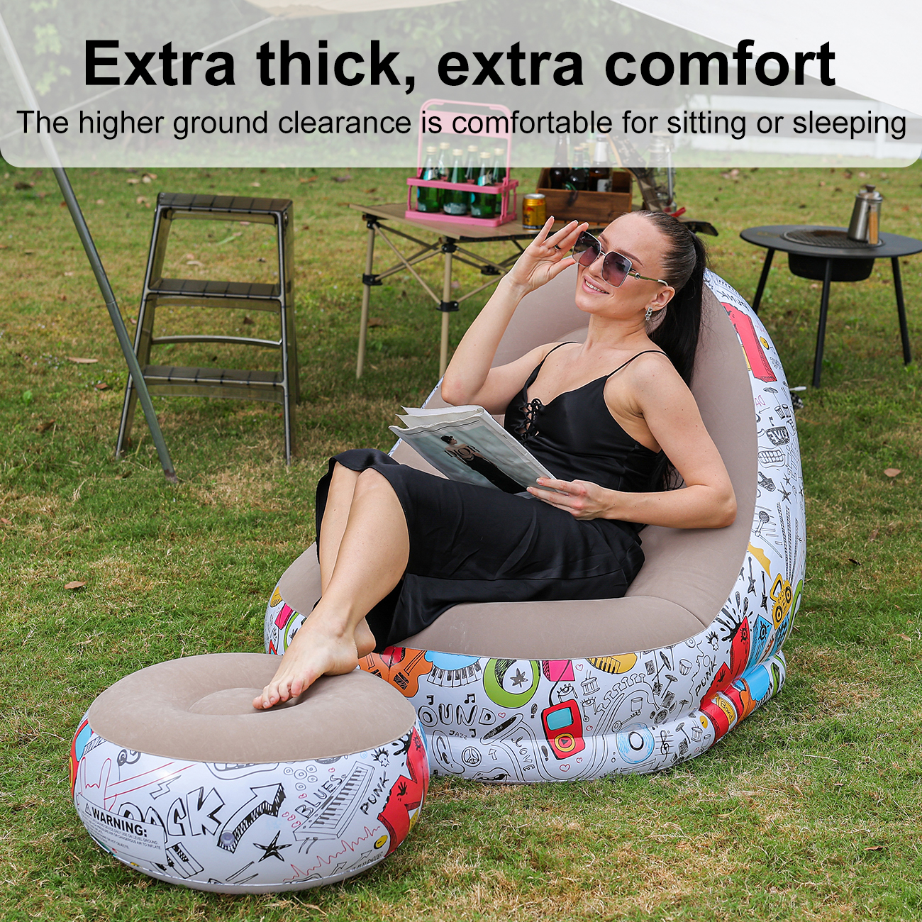 1PC Inflatable Lounger Chair w - Outdoor Furniture Small 리뷰 및 가격