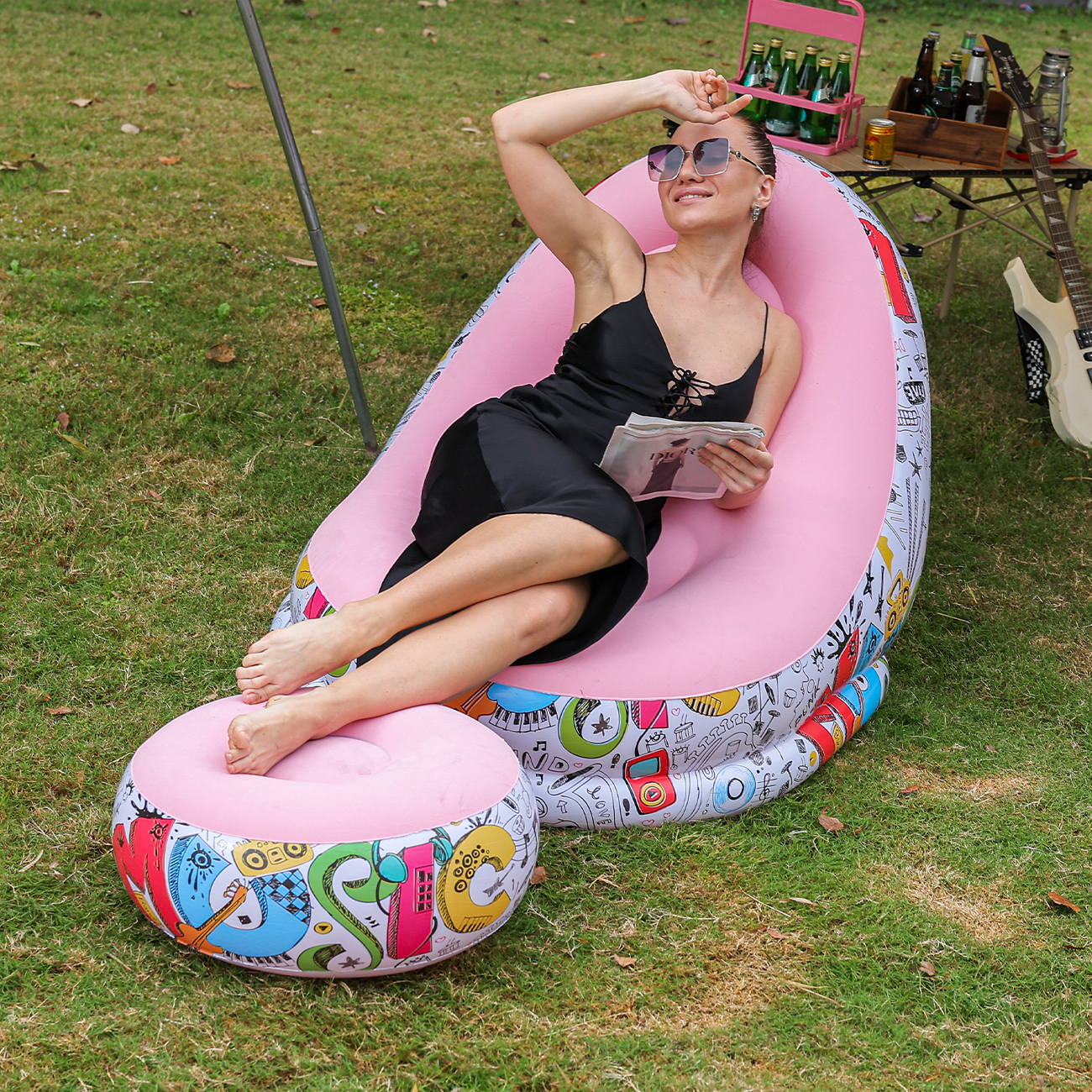 1PC Inflatable Lounger Chair w - Outdoor Furniture Small 리뷰 및 가격