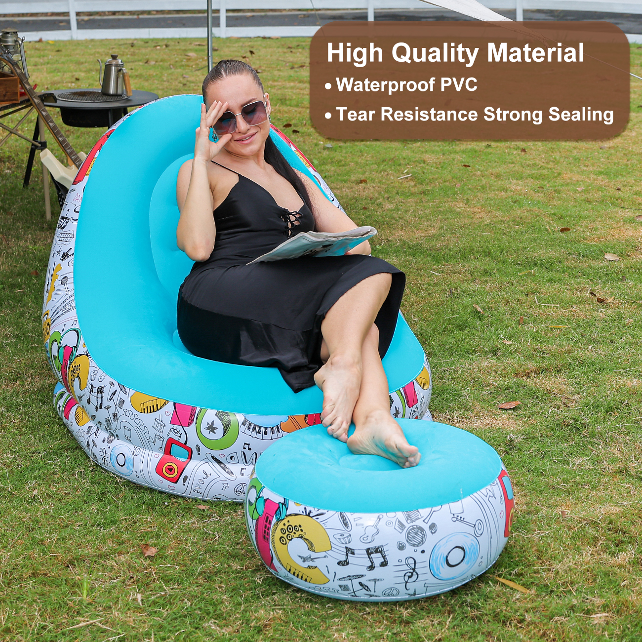 1PC Inflatable Lounger Chair w - Outdoor Furniture Small 리뷰 및 가격