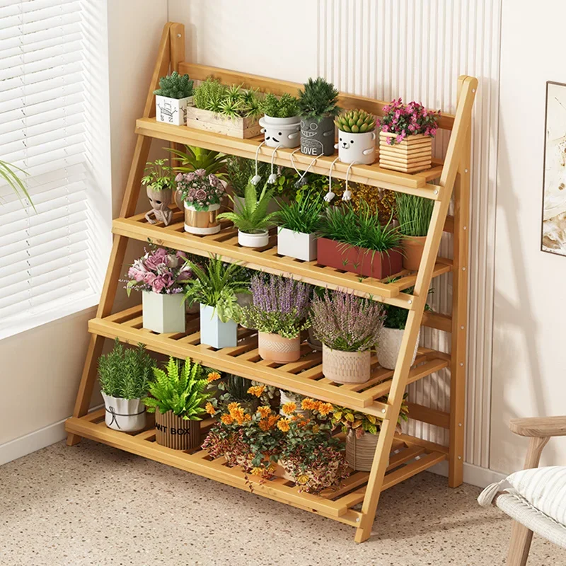 Solid Wood Flower Shelf Plant  - Outdoor Furniture Balcony 리뷰 및 가격