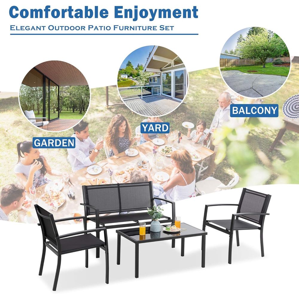 Black Outdoor Patio Furniture  - Outdoor Furniture Balcony 리뷰 및 가격