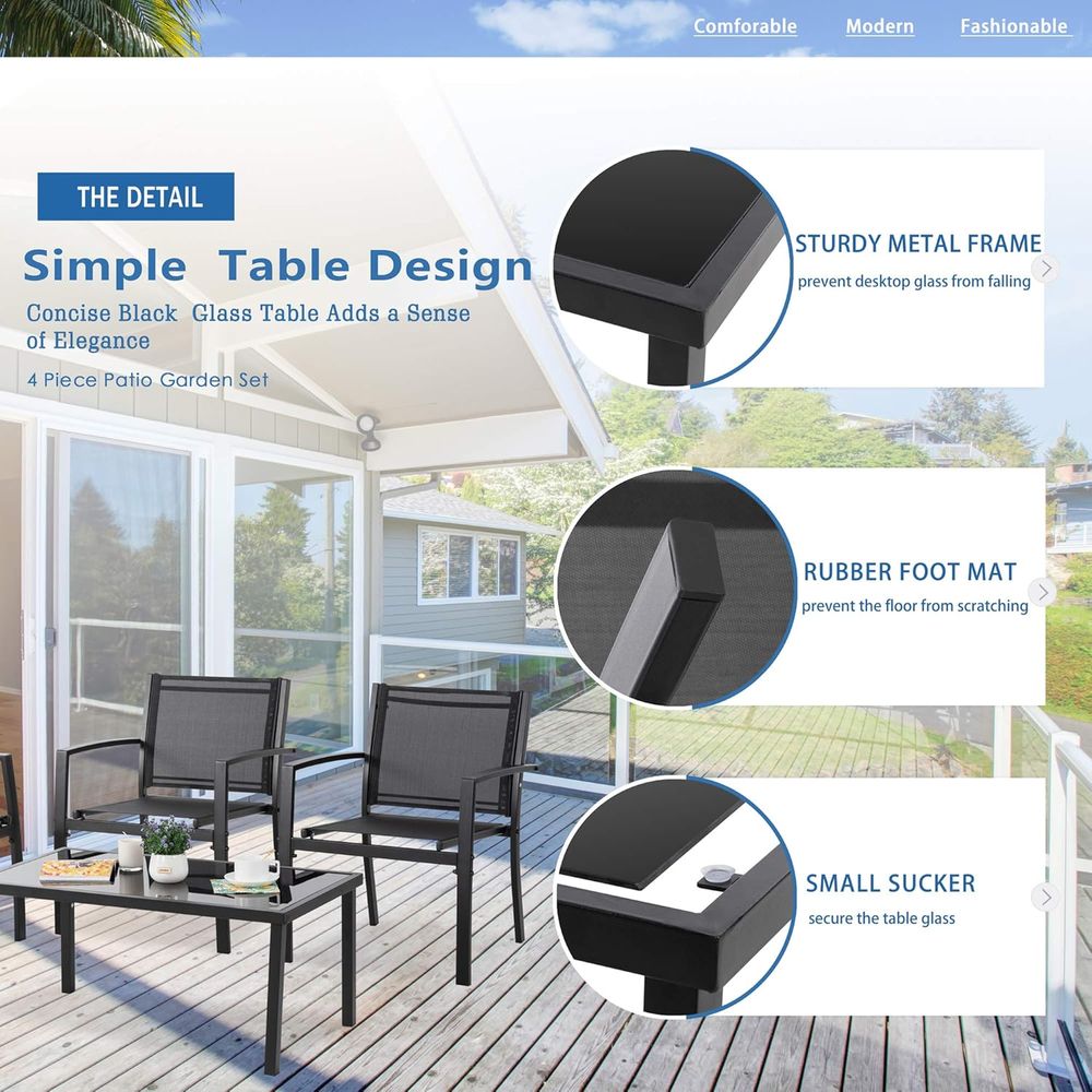 Black Outdoor Patio Furniture  - Outdoor Furniture Balcony 리뷰 및 가격
