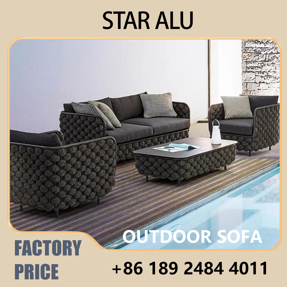 3-Seater Outdoor Rattan Sofa S - Outdoor Furniture Grey 리뷰 및 가격