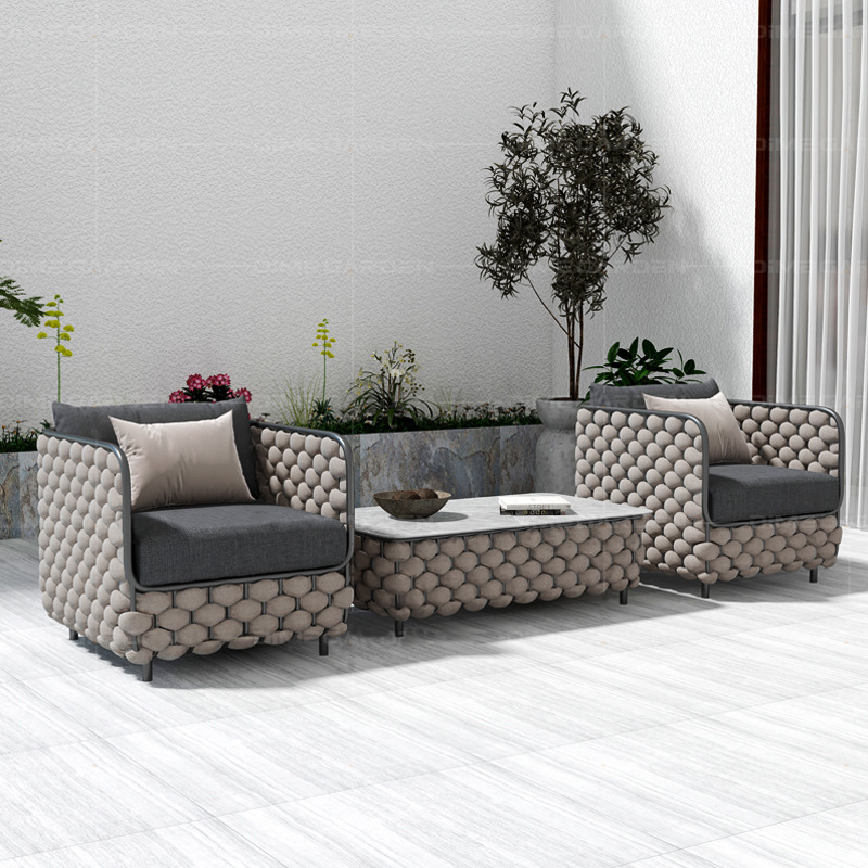 3-Seater Outdoor Rattan Sofa S - Outdoor Furniture Grey 리뷰 및 가격