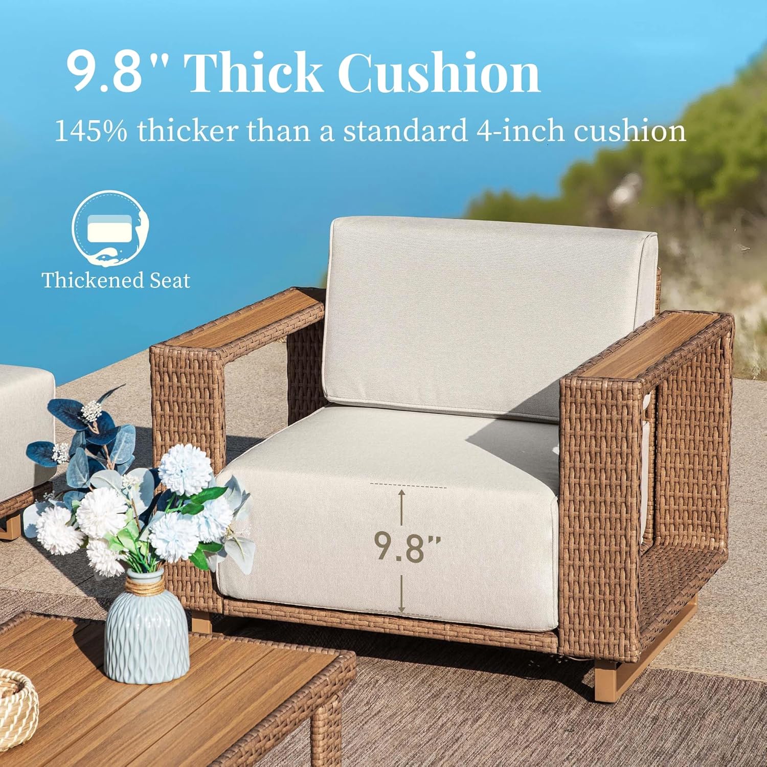 8 Pieces Patio Furniture Set,O - Outdoor Furniture Japanese Style 리뷰 및 가격