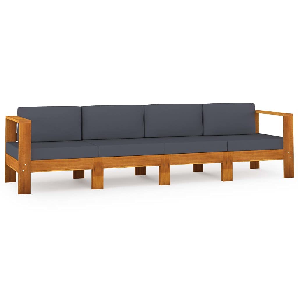 4 Seater Outdoor Garden Sofa S - Outdoor Furniture Grey 리뷰 및 가격