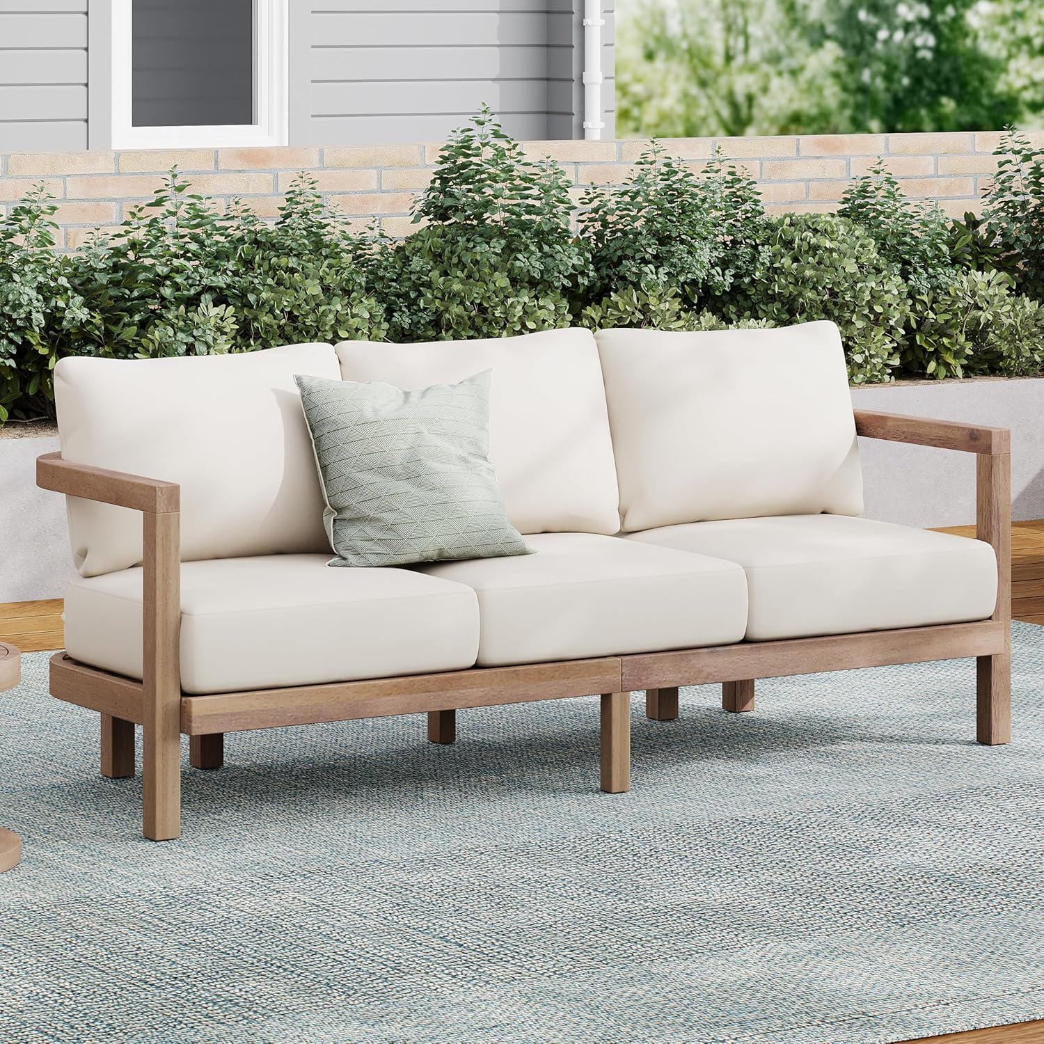 3 Seater Acacia Wood Outdoor S - Outdoor Furniture Japanese Style 리뷰 및 가격