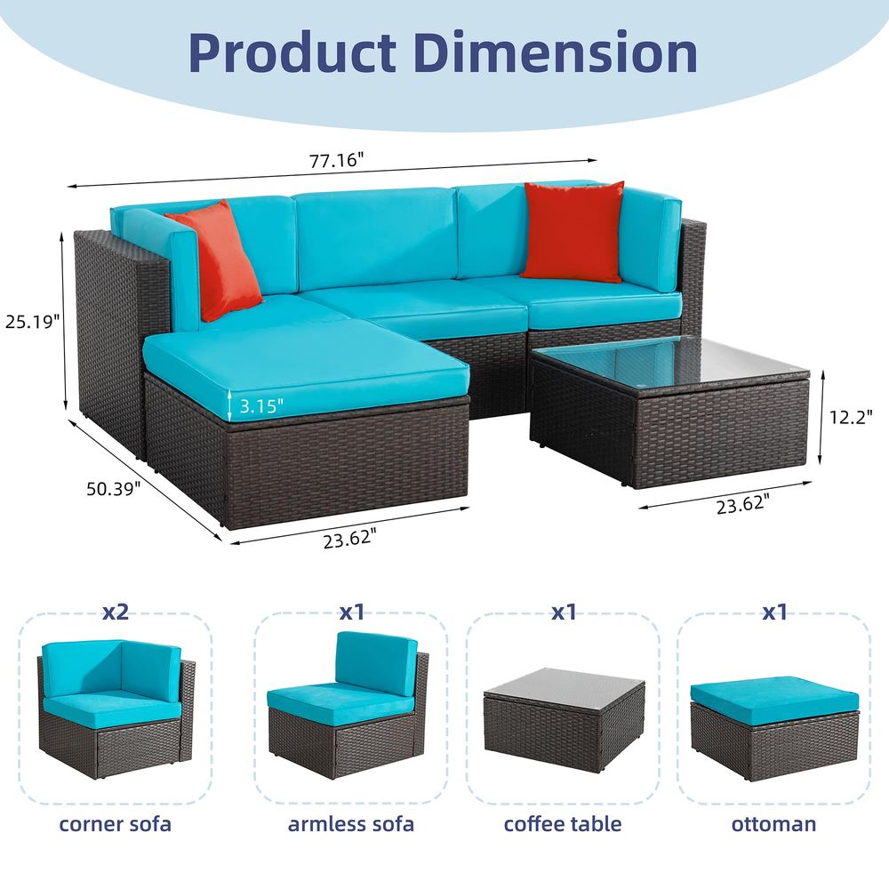 5 Piece Furniture Sets, AllWea - Outdoor Furniture Small 리뷰 및 가격