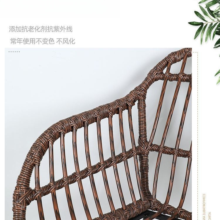 Double Egg Swing Chair with St - Outdoor Furniture Grey 리뷰 및 가격