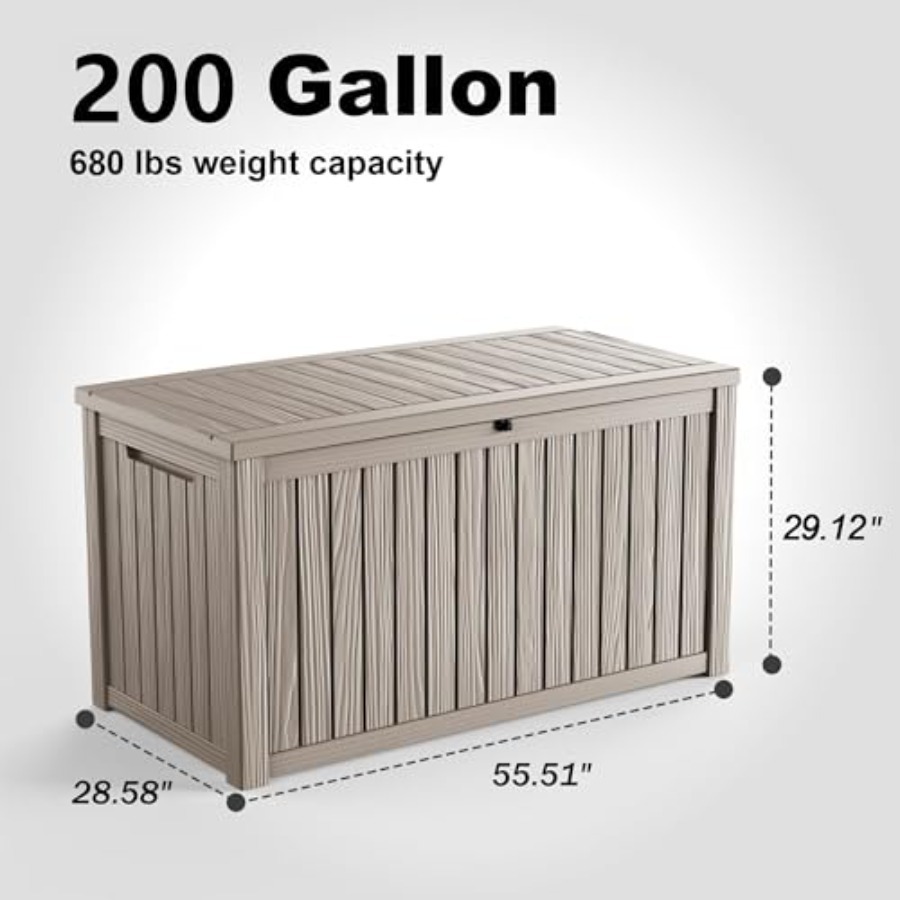 200 Gallon outdoor storage box - Outdoor Furniture Grey 리뷰 및 가격