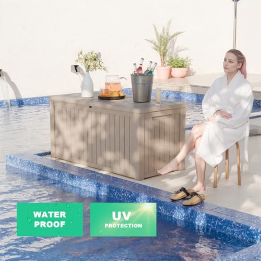 200 Gallon outdoor storage box - Outdoor Furniture Grey 리뷰 및 가격