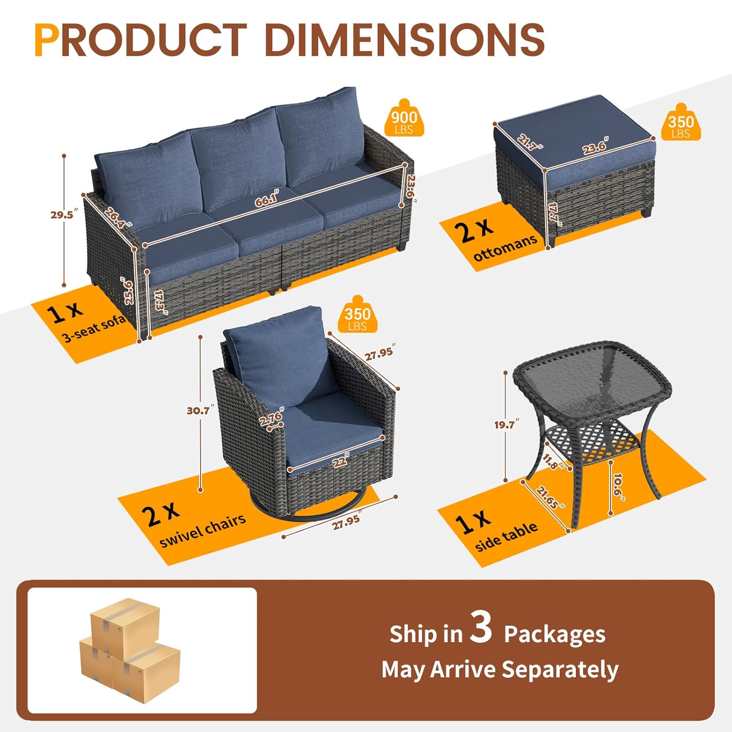 6pc Gray PE Rattan Sectional S - Outdoor Furniture Grey 리뷰 및 가격