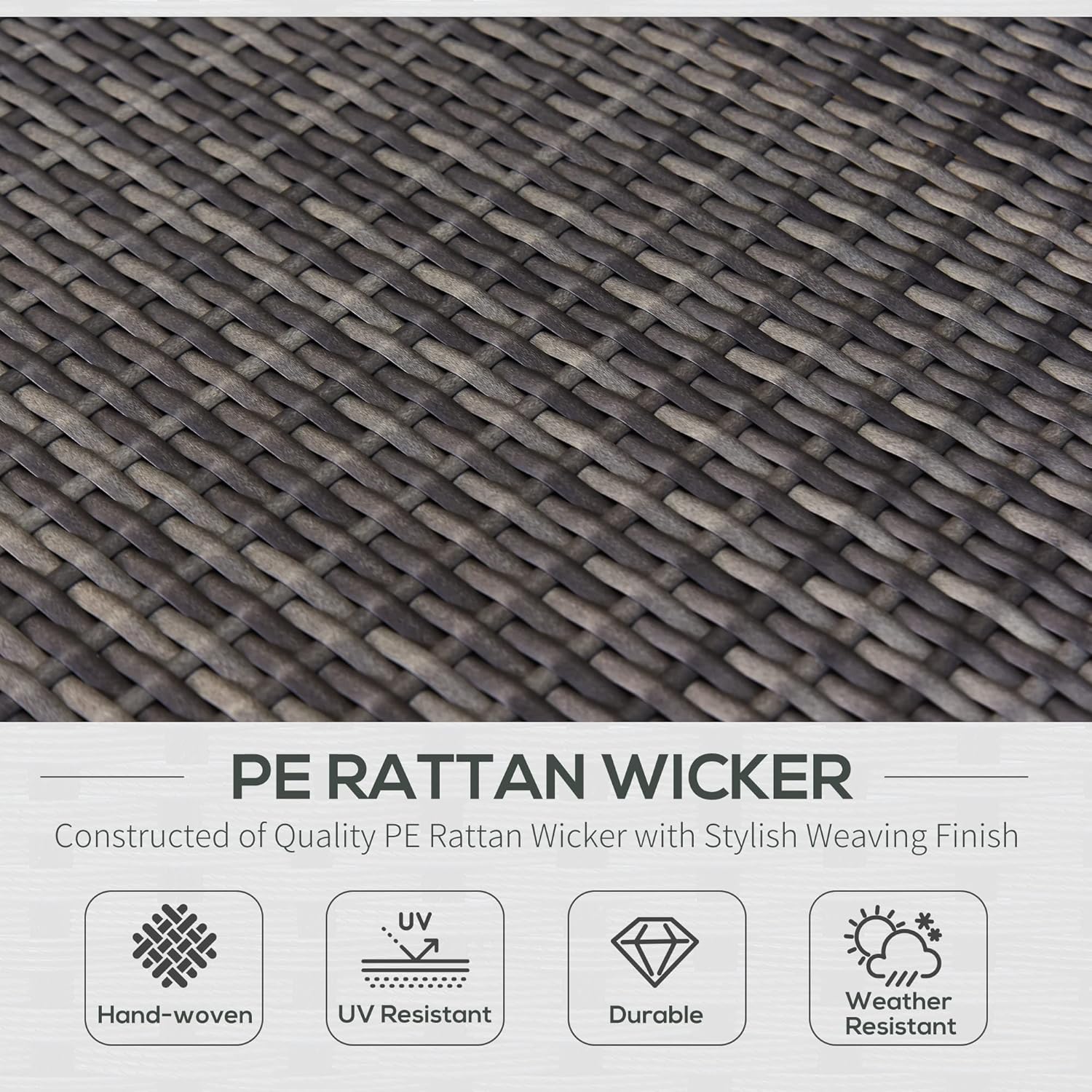7pc PE Rattan Sectional Sofa A - Outdoor Furniture Grey 리뷰 및 가격