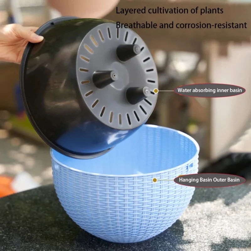 Round Hanging Basket Resin Pla - Outdoor Furniture Balcony 리뷰 및 가격