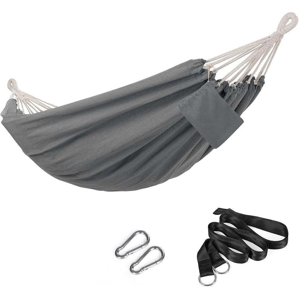 Double Hammock 210x150 cm for  - Outdoor Furniture Grey 리뷰 및 가격