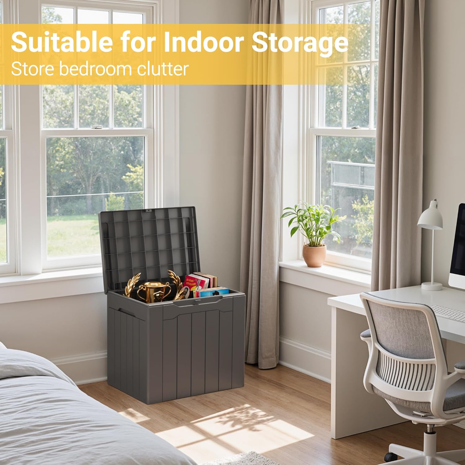 31 Gallon Outdoor Storage Box  - Outdoor Furniture Grey 리뷰 및 가격