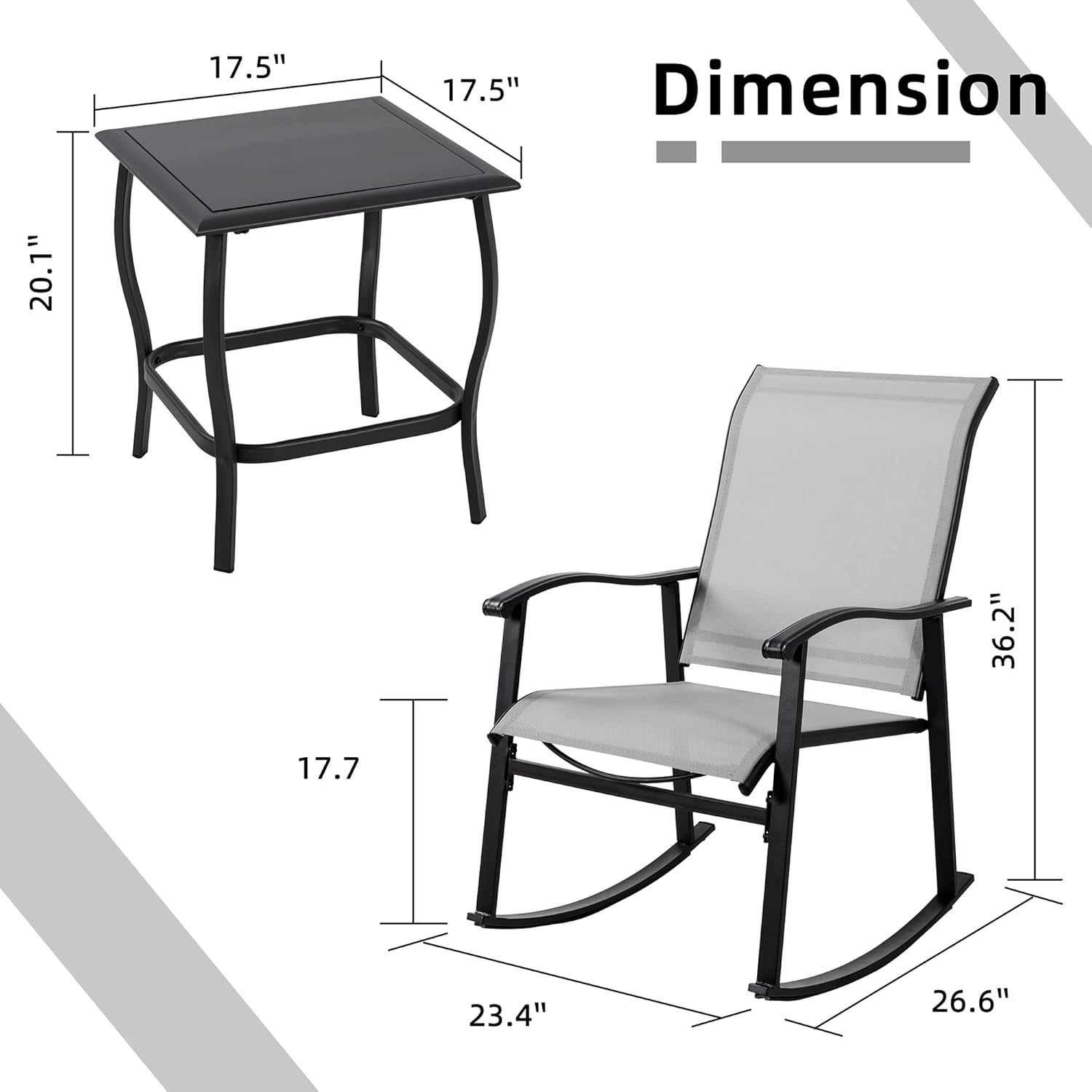 3 Piece Outdoor Rocking Bistro - Outdoor Furniture Small 리뷰 및 가격