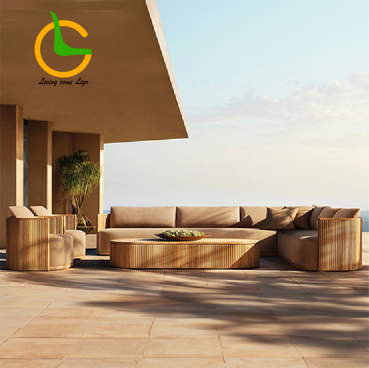 Luxury L-shaped Teak Wood Outd - Outdoor Furniture Japanese Style 리뷰 및 가격