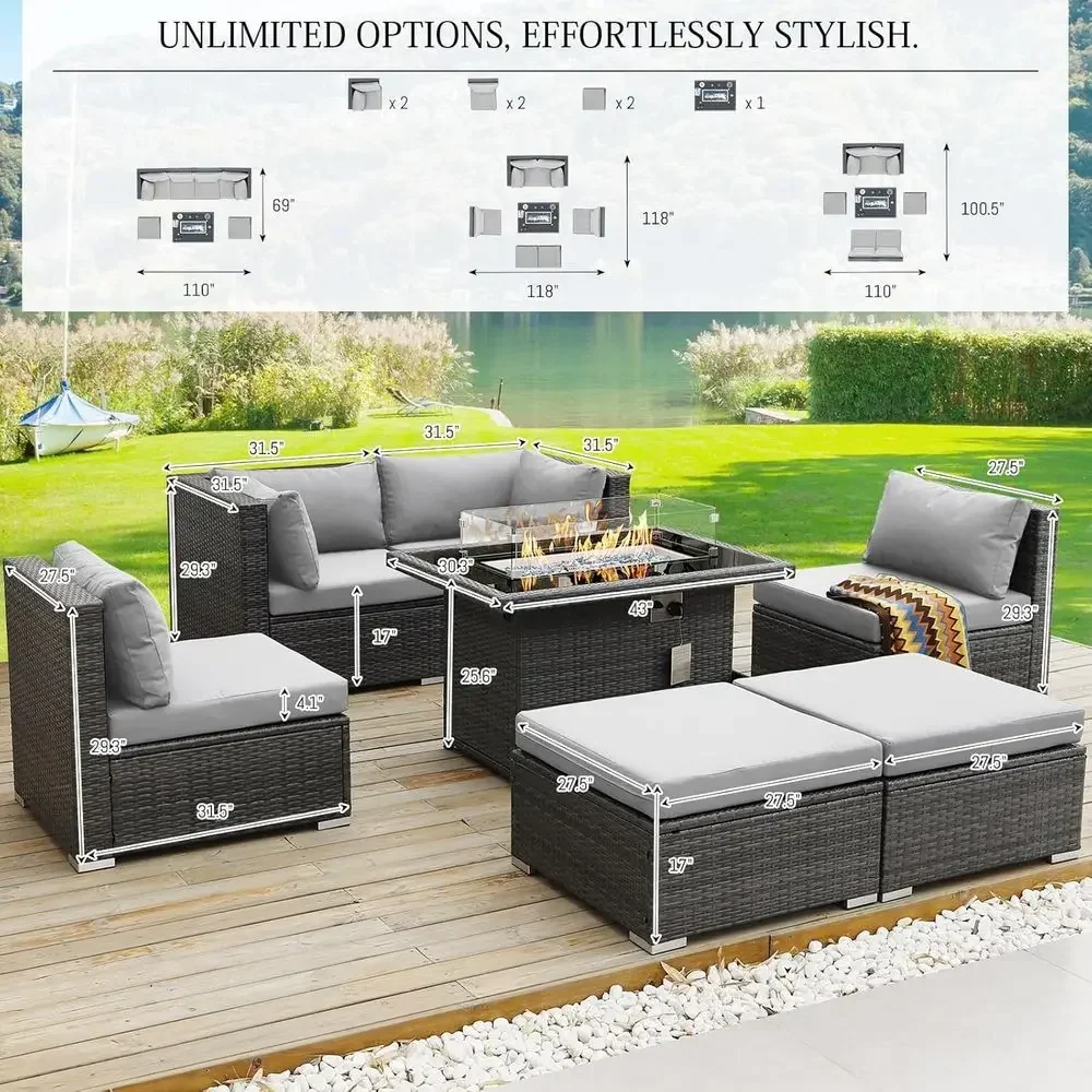 6-Person Weather-Resistant Out - Outdoor Furniture Grey 리뷰 및 가격