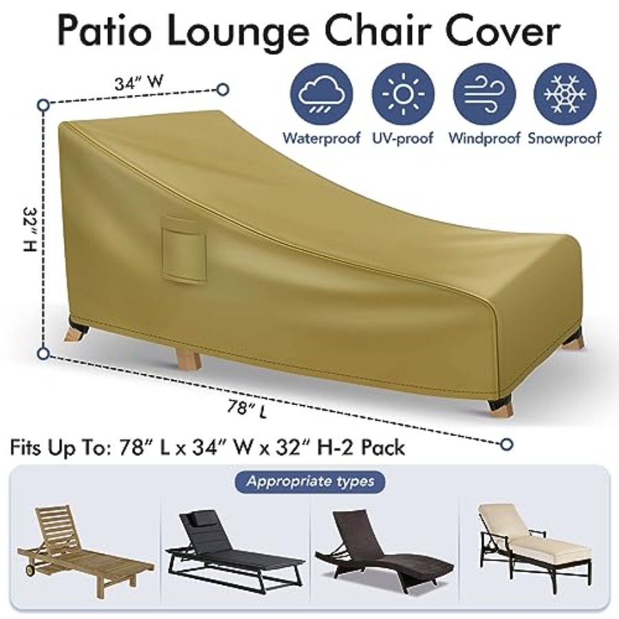 Chaise Lounge Covers Outdoor W - Outdoor Furniture Covers Waterproof 리뷰 및 가격